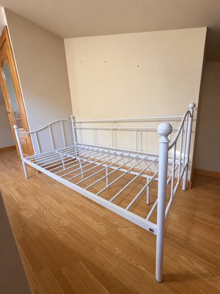 Cama de Forja Blanca 90cm.