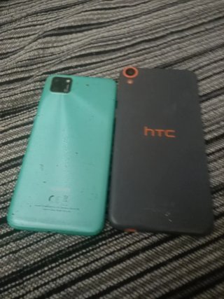 2 teléfonos móviles HTC y Huawei