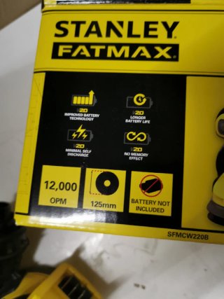 Lijadora a bateria Stanley fatmax v20 de 125 mm