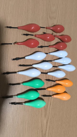 Plomos de pesca de colores