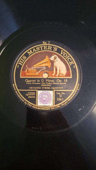 Disco de Pizarra 78 rpm His Master's Voice