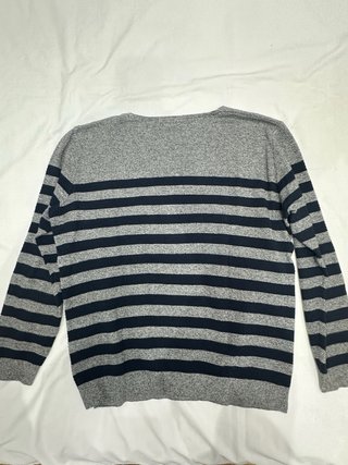 Jersey Zara Rayas Gris y Negro
