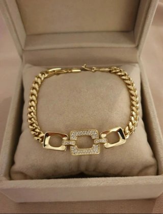 Pulsera Chapada en Oro 18k