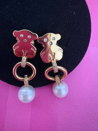 Pendientes Tous Oro y Perla.