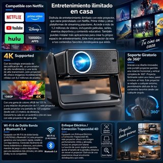 Proyector m 1080P WiFi 6 Pro - Nuevo a estrenar