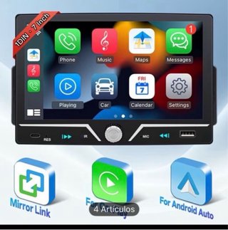 Radio Coche 1DIN Pantalla 7 WiFi Car Play