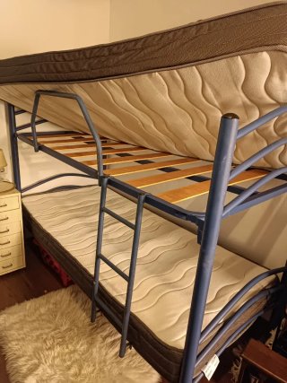 Cama Litera Metálica Azul