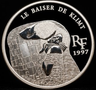Moneda 10 Francos El Beso de Klimt 1997