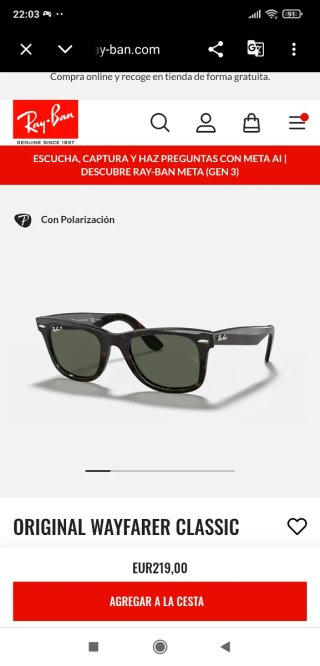 Gafas de sol Ray-Ban New Wayfarer Marrón