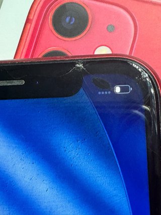 iPhone 11 256GB Rosso leggere crepe