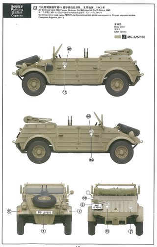 Maqueta Type 82 German Kübelwagen (N. Africa) 1/35