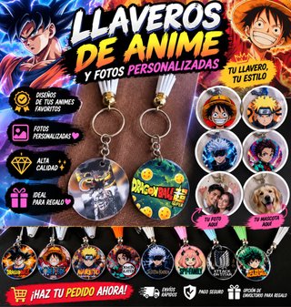 Llaveros Personalizados Anime