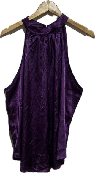Blusa morada de Satén