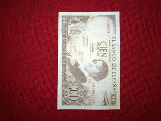 Billete 100 Pesetas Banco de España Adolfo