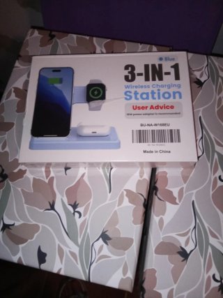 Cargador Inalámbrico 3 en 1 Azul