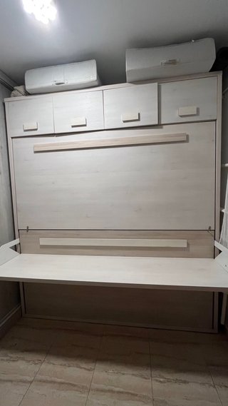 Cama Litera Abatible con Escritorio
