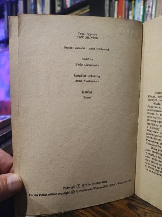 Stephen King - Shining - 1st polish edition 1990