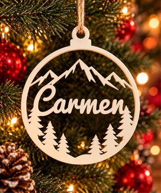 Bolas de Navidad Personalizadas de Madera