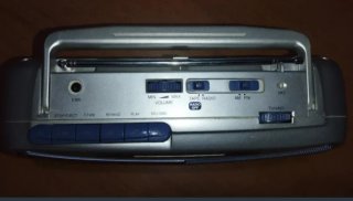 Radio Cassette Sanyo M-196PF Azul/Plata