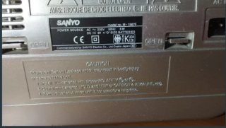 Radio Cassette Sanyo M-196PF Azul/Plata