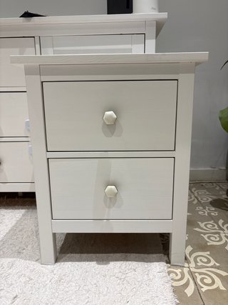 2 Mesitas Noche Ikea Hemnes Madera Blanca