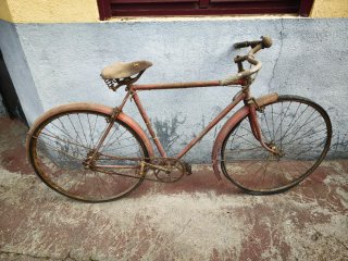 Bicicleta Clásica Antigua Roja DAL