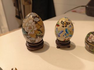 Figuras de porcelana estilo cloisonné