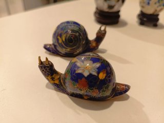 Figuras de porcelana estilo cloisonné