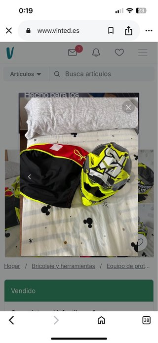 Casco Motocross Amarillo y Negro