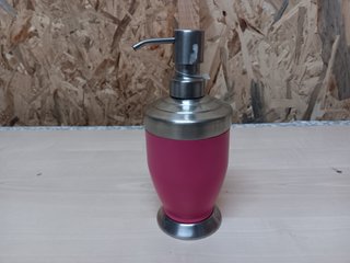 Dispensador jabón acero inoxidable rosa