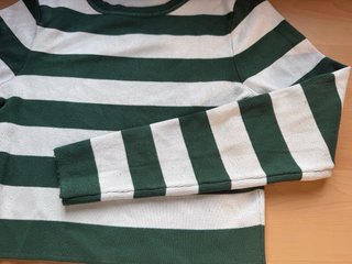 Jersey Zara Rayas Verde y Blanco Talla M
