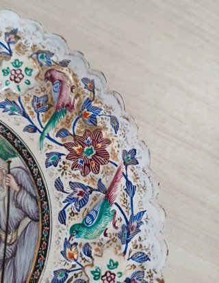 Piatto vintage Mina-kari decorato