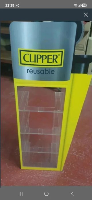 Expositor Clipper Metacrilato Amarillo