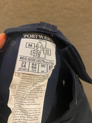 Pantalón de Trabajo Portwest Multibolsillos Talla