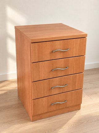 Cómoda de Madera con 4 Cajones