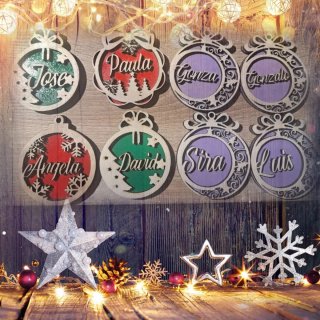 Bolas de Navidad de Madera Personalizadas