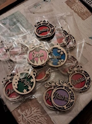 Bolas de Navidad de Madera Personalizadas