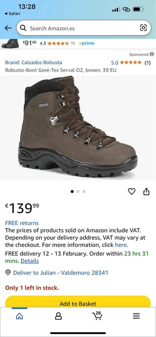 Botas Robusta Serval Gore-Tex Talla 46
