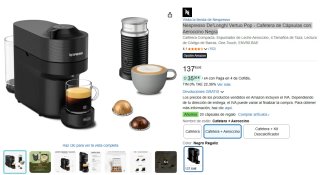 Cafetera Nespresso Vertuo Pop y Aeroccino