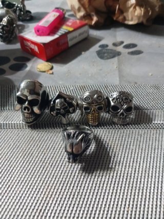 Set de 5 Anillos de Hombre de Acero