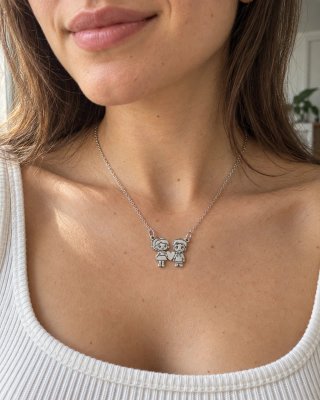 Gargantilla plata 925 niño niña corazón ajustable