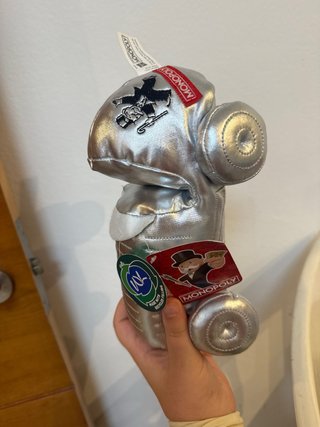 Peluche Monopoly Caballero Plata