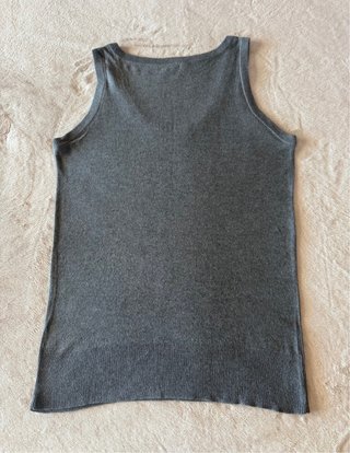 Top DKNY Seta e Cachemire Grigio Taglia S