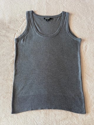 Top DKNY Seta e Cachemire Grigio Taglia S