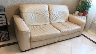 Sofá Natuzzi Beige de 2 Metros.