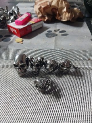 Set de 5 Anillos de Acero para Hombre