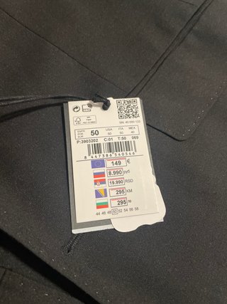 Traje Cortefiel Negro