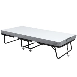 Cama plegable 200x90 cm con ruedas