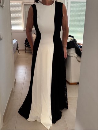 Vestido Carolina Herrera Negro y Blanco