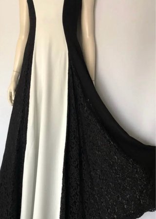 Vestido Carolina Herrera Negro y Blanco